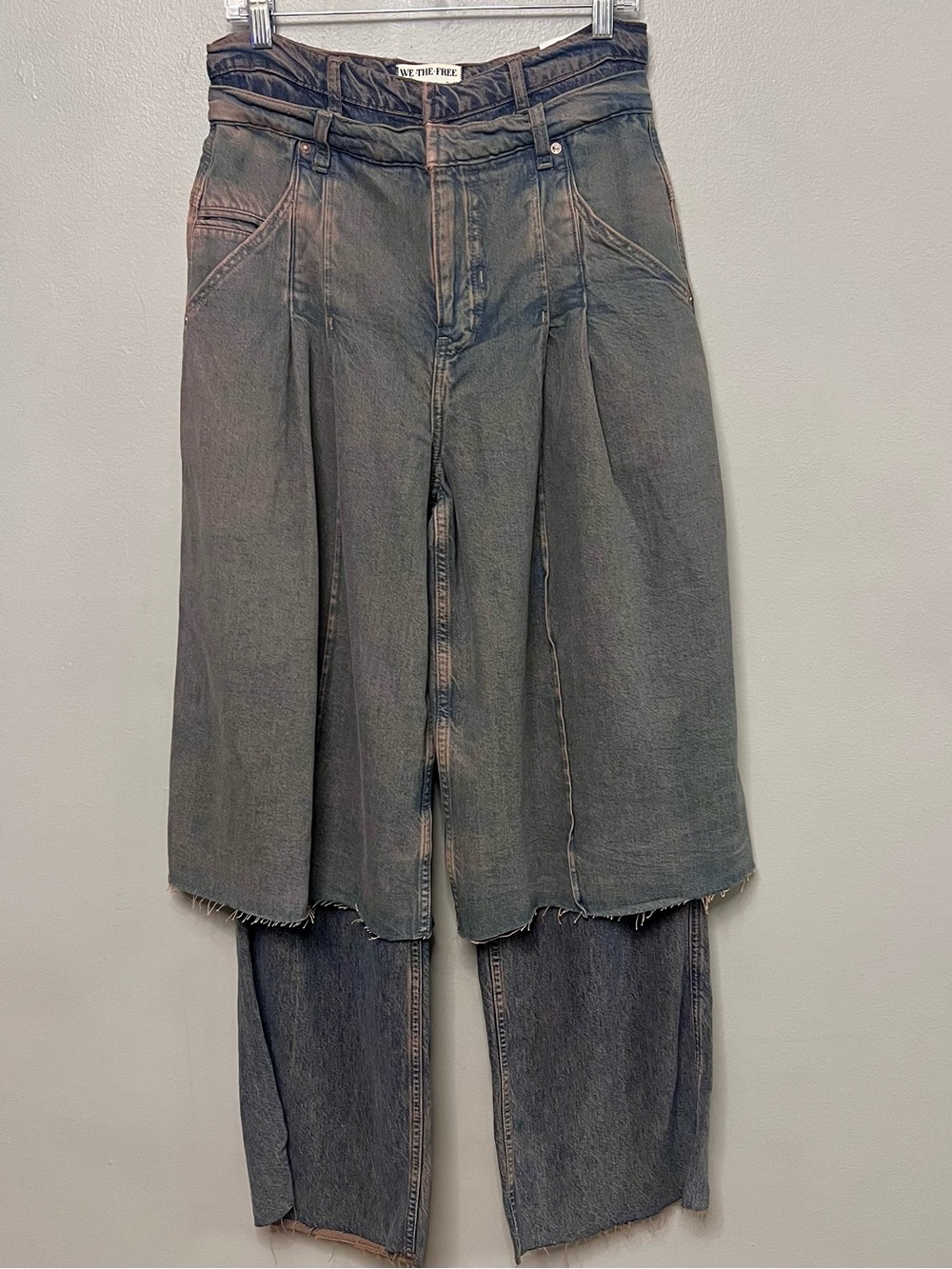 NWT Free People We The Free Nocturne Double Hem Trouser Jeans Size 27